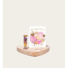 Letterbox Wish Flowers Tea Light Card Holder Heart